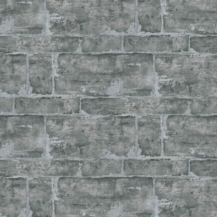 Slate Brick Wall Effect Wallpaper