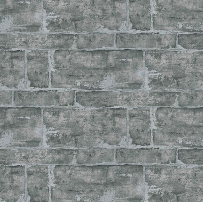 Slate Brick Wall Effect Wallpaper