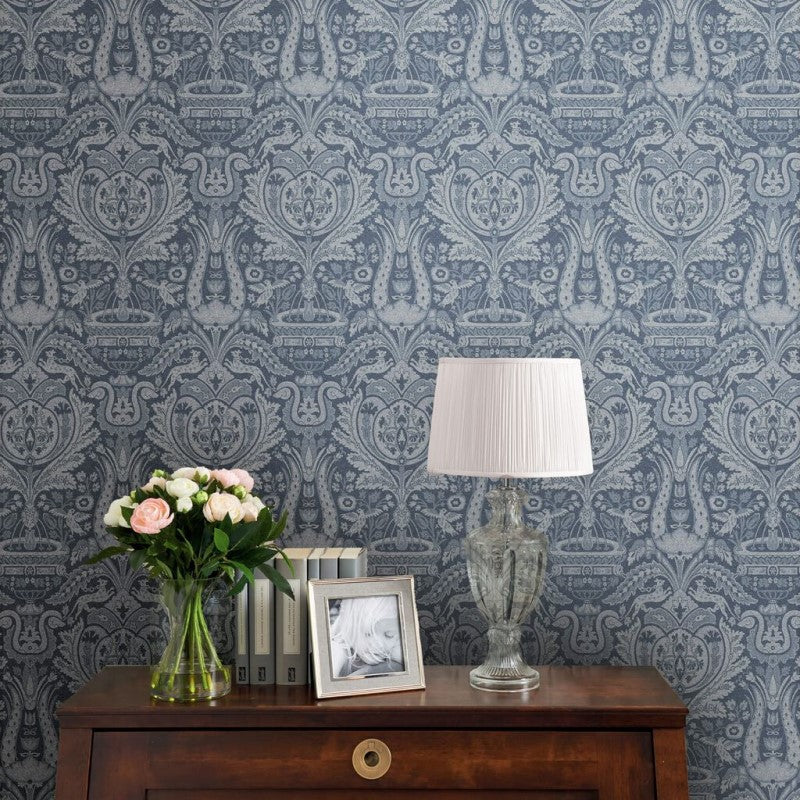 Laura Ashley Heraldic Damask Wallpaper