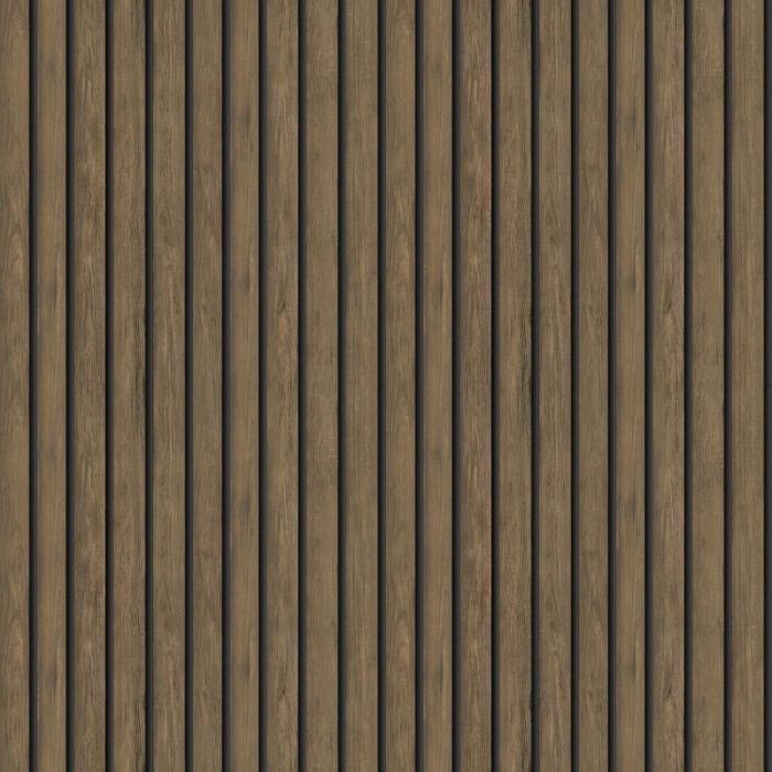 Wooden Slat Panelled Wallpaper