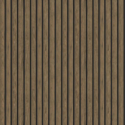 Wooden Slat Panelled Wallpaper