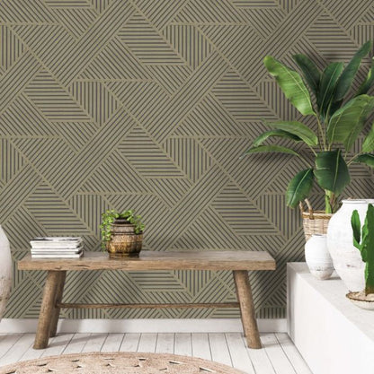 Elba Geometric Panelled Wallpaper