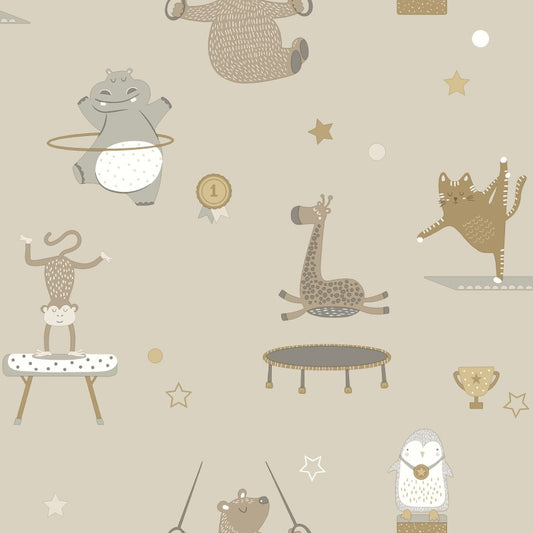 Animal Gymnastics Kids Wallpaper