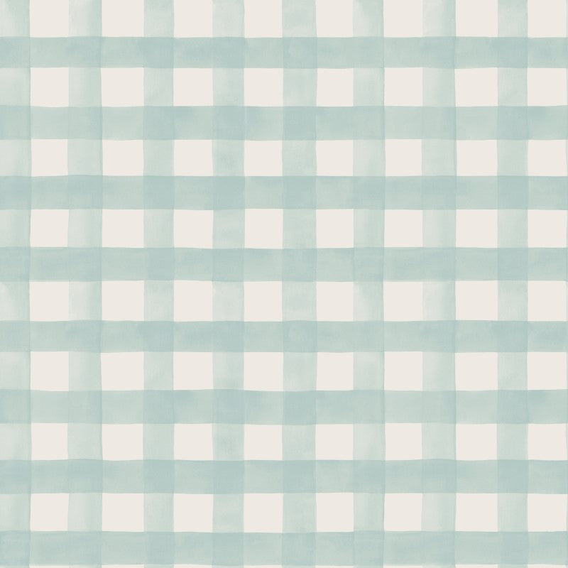 Watercolour Gingham Wallpaper