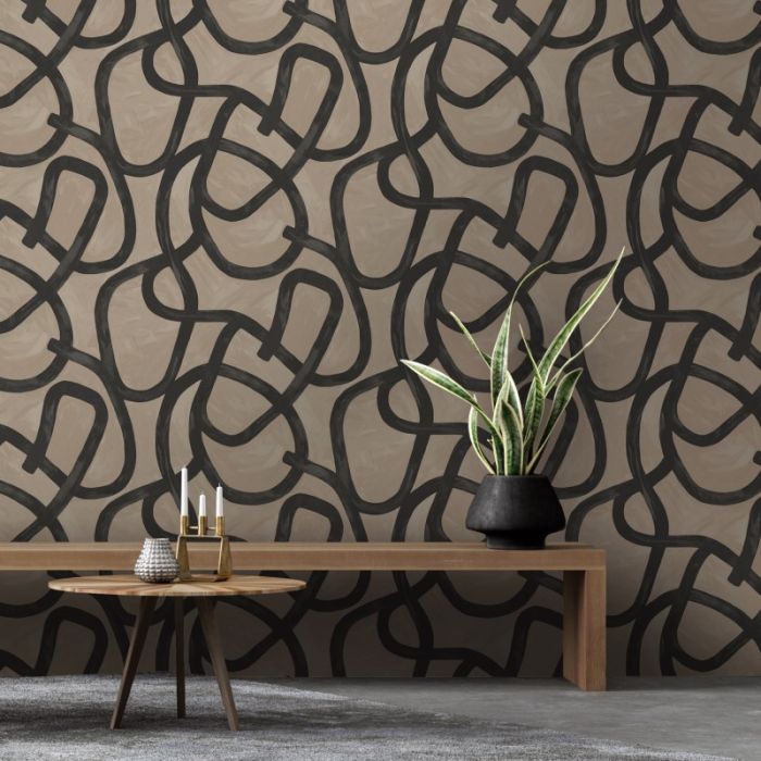 Linear Swirl Wallpaper