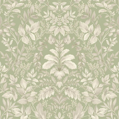 Leaf Damask Wallpaper