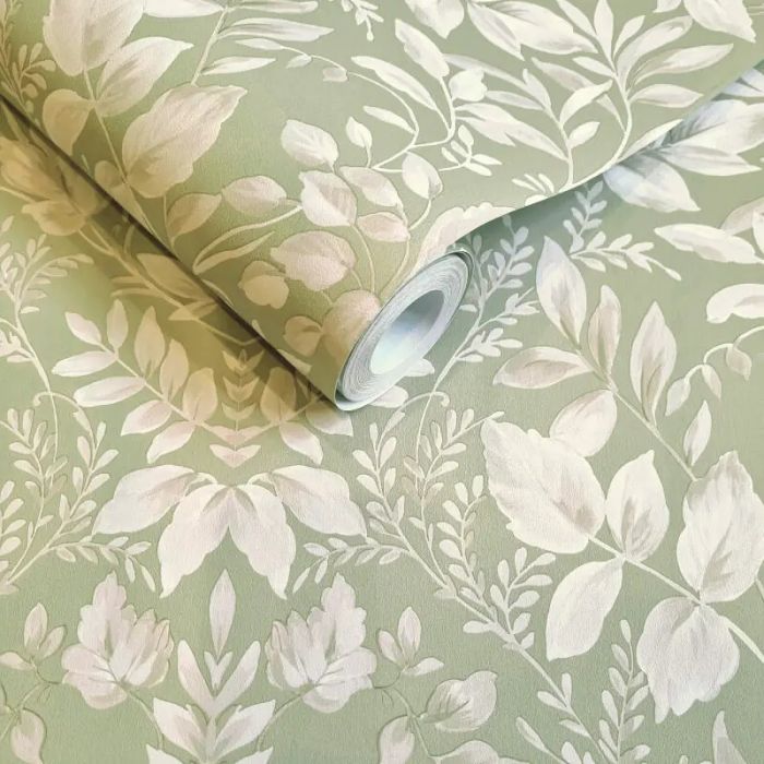 Leaf Damask Wallpaper