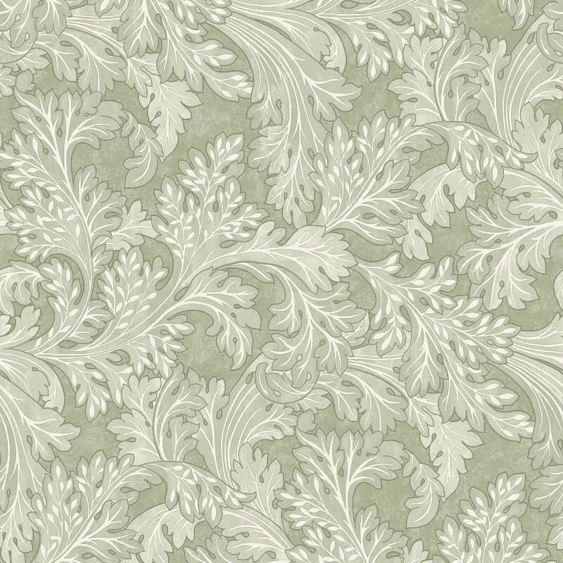 Whispering Botanical Scroll Wallpaper