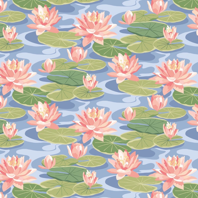 Ohpopsi Waterlily Wallpaper