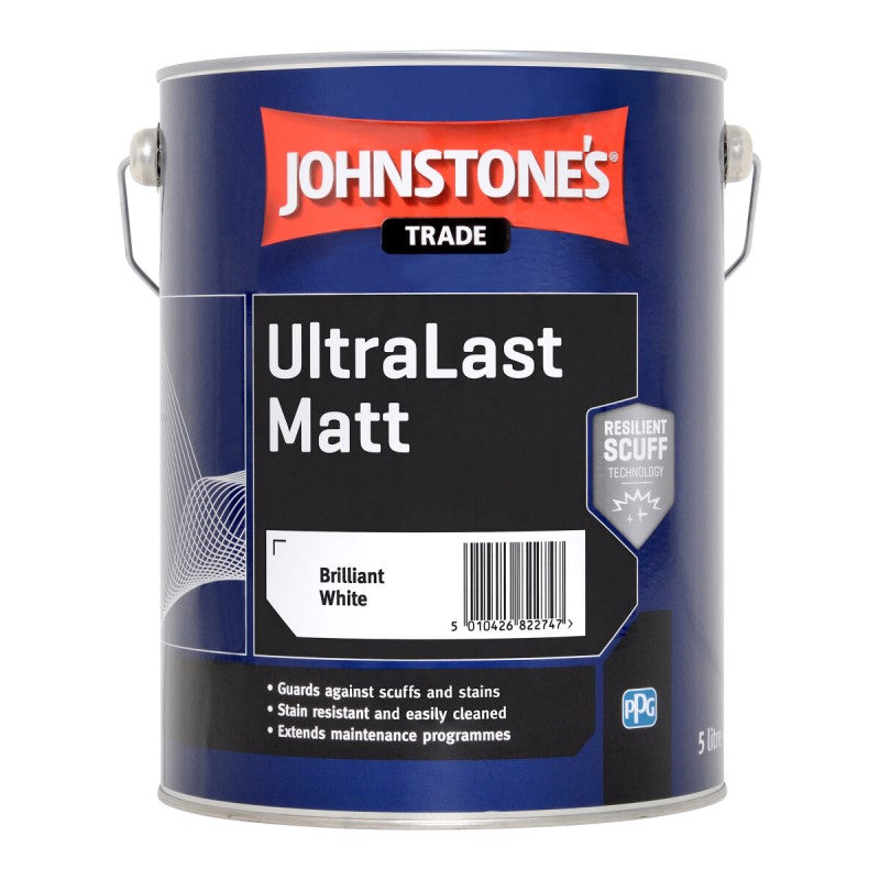 Johnstone's Trade UltraLast Matt Paint - Brilliant White