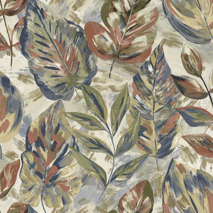 Aralia Leaf Printed Metallic Wallpaper