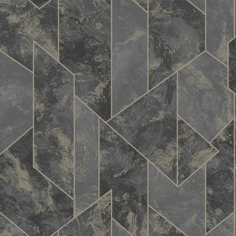 Zarci Marble Geometric Framed Wallpaper