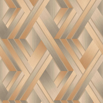 Tranquilo Geometric Diamond Metallic Wallpaper