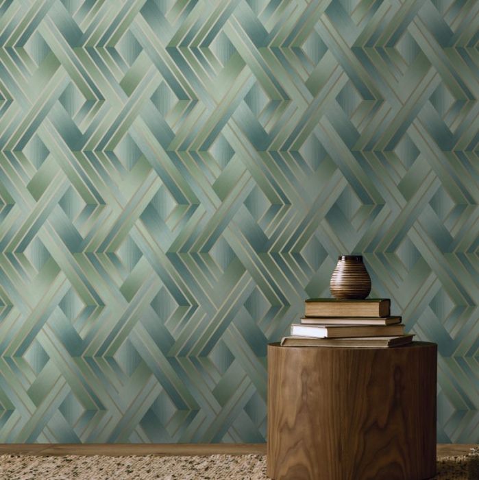 Tranquilo Geometric Diamond Metallic Wallpaper