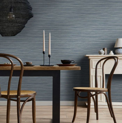 Vardo Embossed Grasscloth Metallic Wallpaper