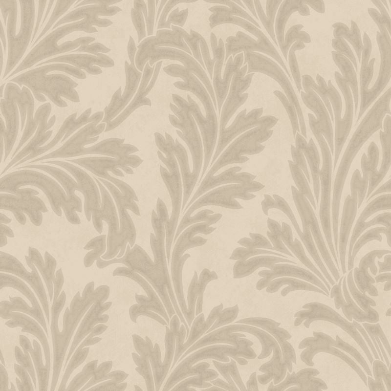 Acanthus Leaf Wallpaper Beige Sample