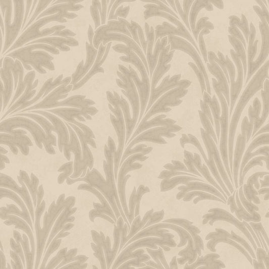 Acanthus Leaf Wallpaper Beige Sample