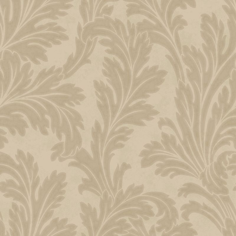 Acanthus Leaf Wallpaper Taupe Sample