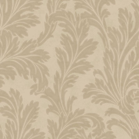 Acanthus Leaf Wallpaper Taupe Sample