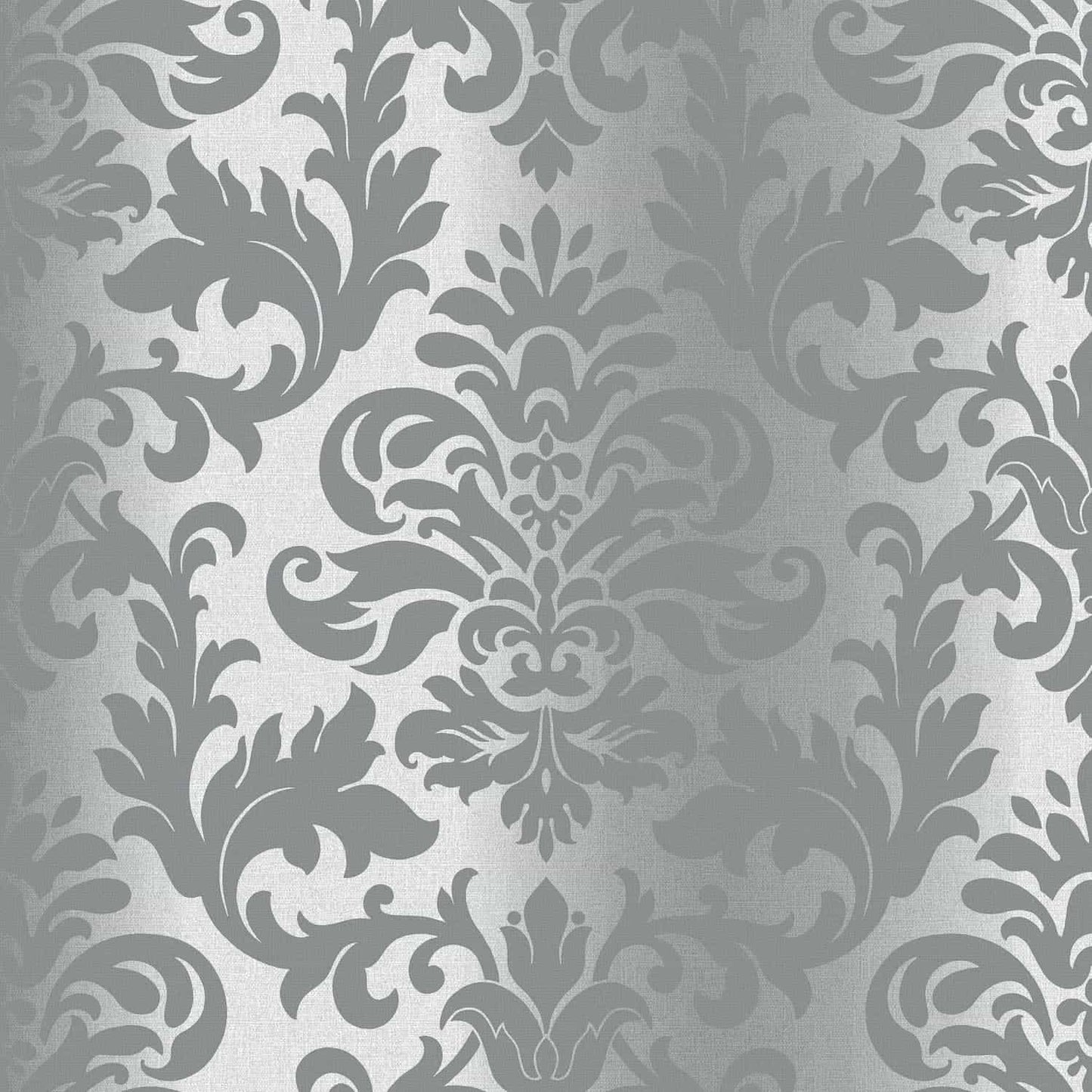 Platina Damask Metallic Wallpaper Charcoal/Silver