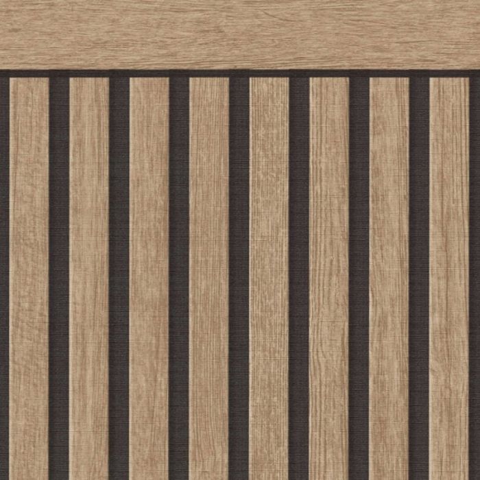 Scandi Wood Slat Wallpaper - Half Wall Panel