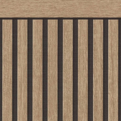 Scandi Wood Slat Wallpaper - Half Wall Panel