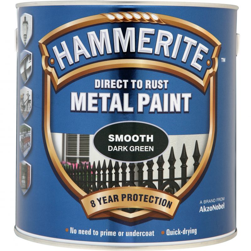 Hammerite Metal Paint Smooth - Dark Green