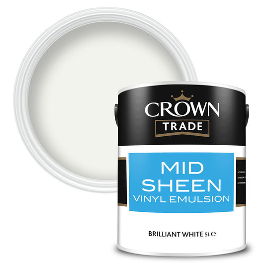 Crown Trade Mid Sheen - Brilliant White