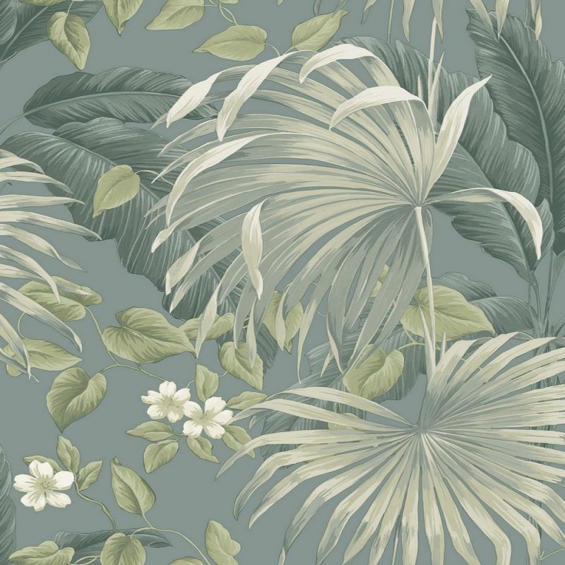 Retreat Large Leaf Floral Wallpaper