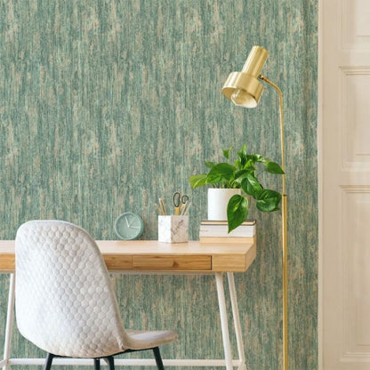 Retreat Plain Textured Metallic Wallpaper