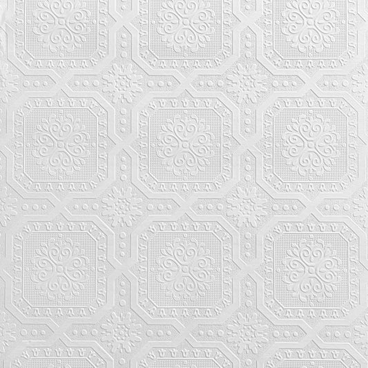 Chatsworth Luxury Vinyl Wallpaper White