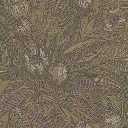 Susara Tropical Leaf Metallic Wallpaper