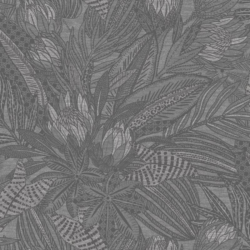 Susara Tropical Leaf Metallic Wallpaper