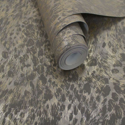 Panthera Metallic Leopard Print Wallpaper