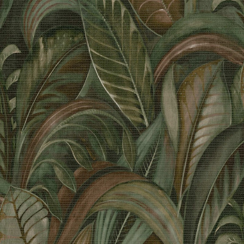 Raffia Tropical Palm Leaf Wallpaper