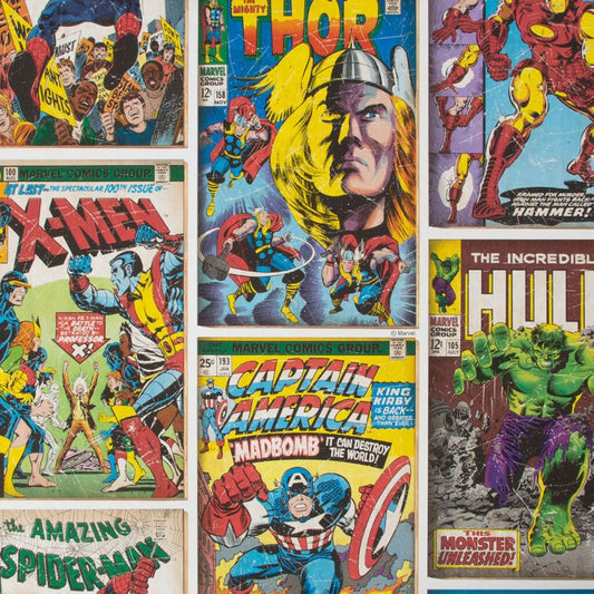 Marvel Action Hero's Multi Coloured Wallpaper