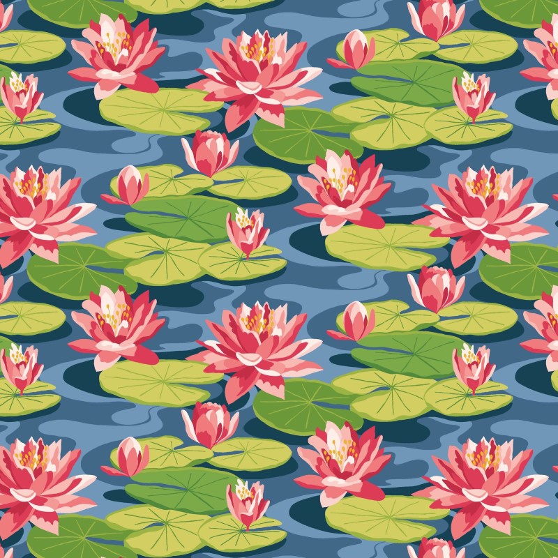 Ohpopsi Waterlily Wallpaper