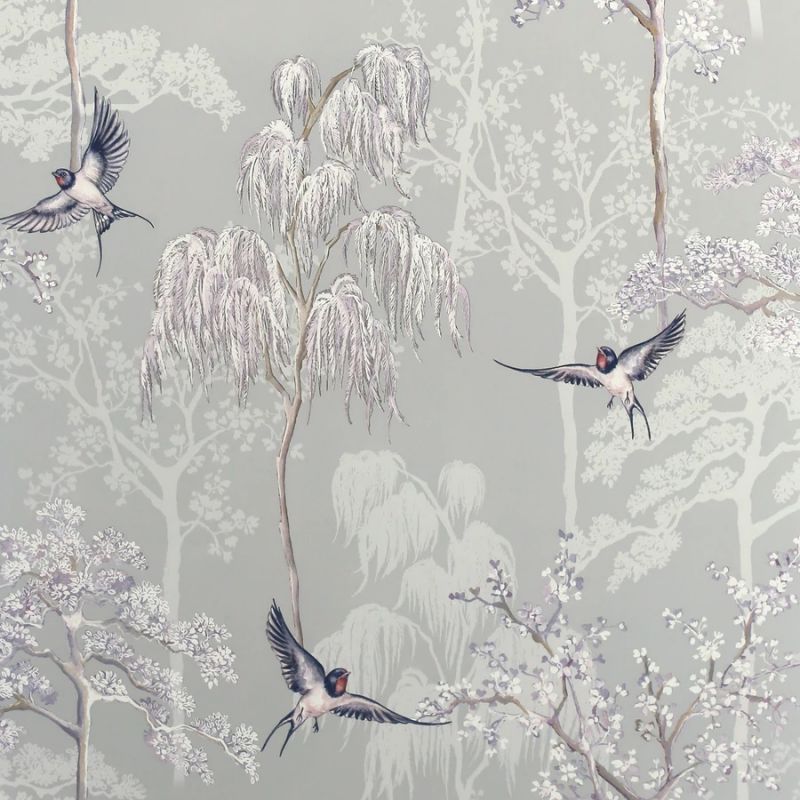 Japanese Garden Oriental Tree and Bird Wallpaper | Arthouse ...