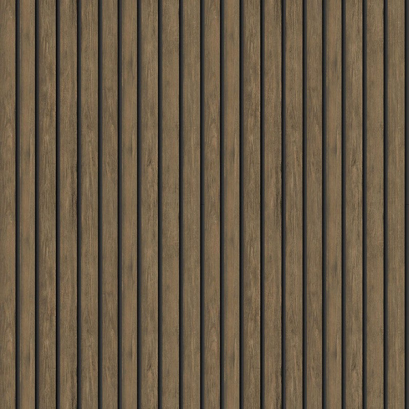 Acacia Wood Effect Striped Wallpaper