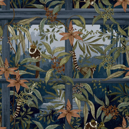 Comoro Tropical Window Design Wallpaper