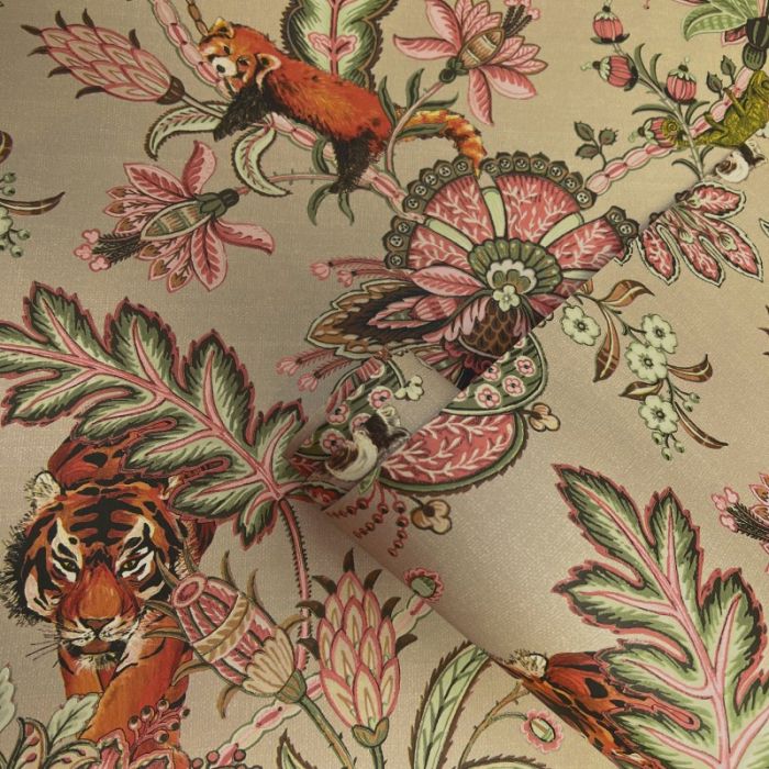 Zari Jacobean Animal Wallpaper