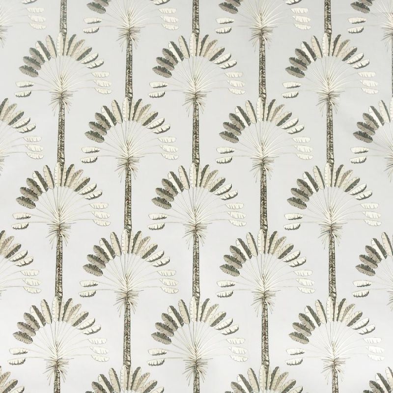 Printed Palm Palace Wallpaper - Cream & Gold