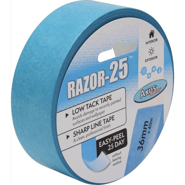 Axus Razor-25 Low Tack Masking Tape 1.5"