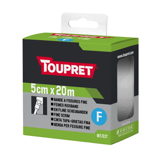 Toupret Ultra-Fine Elastic Scrim Tape for Cracks - 20mx5cm