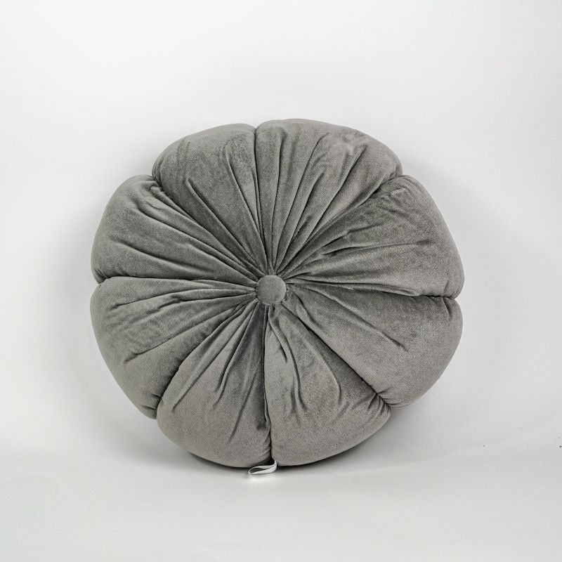 Malini Fleur Grey Velvet Cushion