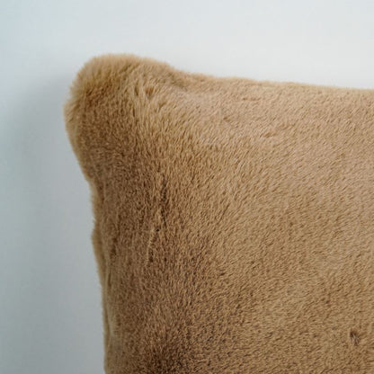 Malini Barnes Beige Faux Fur Cushion