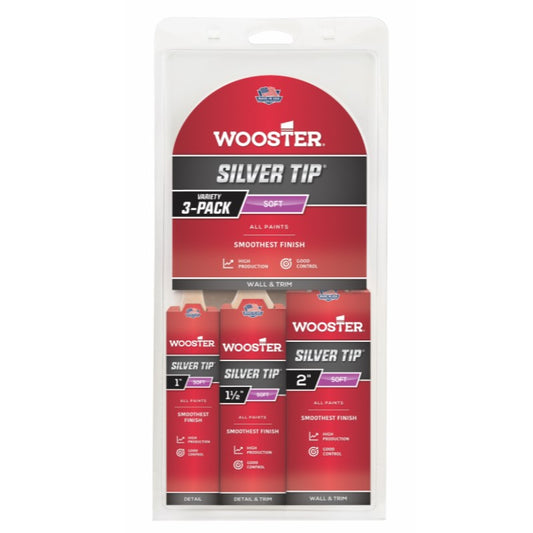 Wooster Silver Tip Varnish Brush Set - 3 Pack