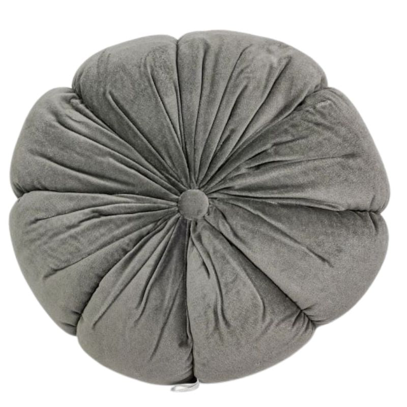 Malini Fleur Grey Velvet Cushion