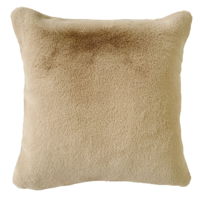 Malini Barnes Beige Faux Fur Cushion