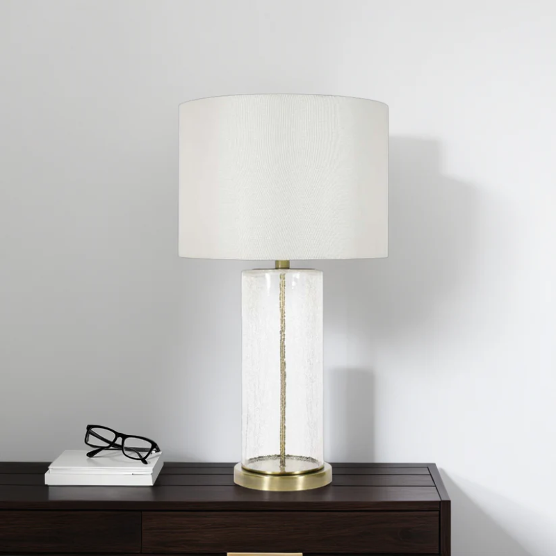 Pagazzi Adelia White Antique Brass Table Lamp